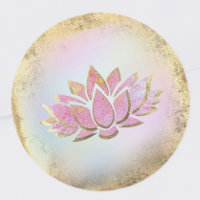 pink gold lotus flower logo