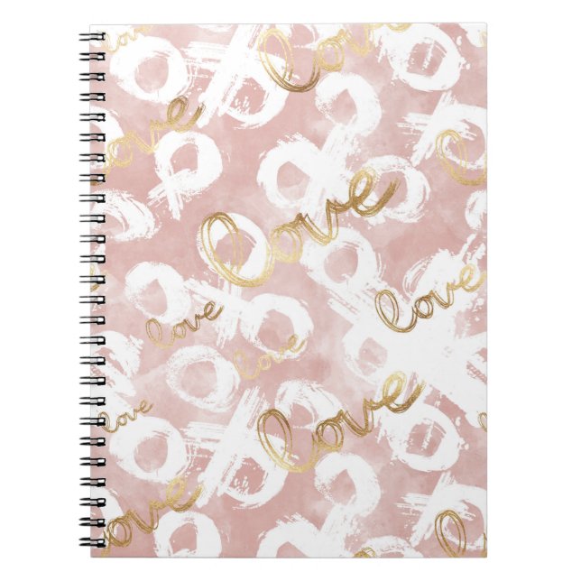 Pink Gold Love XO Notebook (Front)