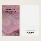 Pink Gold Marble Jewelry Earring Holder (Front & Back)