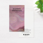 Pink Gold Marble Jewelry Earring Holder (Desk)