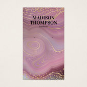 Pink Gold Marble Jewelry Earring Holder (Front)