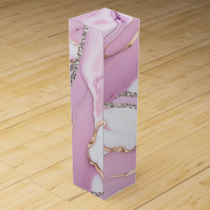 Pink Gold Marble Wine Box