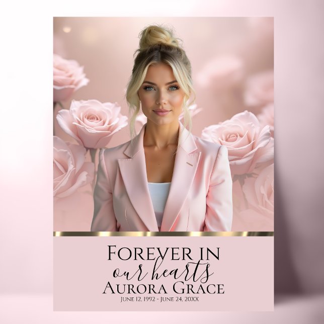 Pink Gold Memorial Poster (Creator Uploaded)