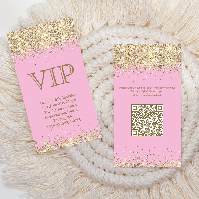 Pink & Gold | Mini VIP Birthday Invitation (Creator Uploaded)