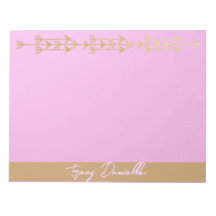 Pink & Gold Minimalist Personalized