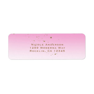 Pink & Gold Modern Glam BRIDAL SHOWER Elegant Label