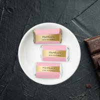 Pink gold name script modern minimalist