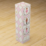 Pink Gold Nutcracker Floral Wreath Party Favors Wine Box<br><div class="desc">This adorable favor box features magical characters from one of the most loved Christmas tales of all time,  The Nutcracker. Matching items available in our store.</div>