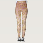 Pink Gold Ombre Leopard Print       Leggings<br><div class="desc">Pink Gold Ombre Leopard Print</div>