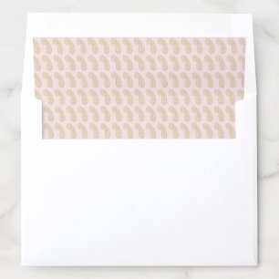 Pink & Gold Paisley pattern Indian wedding Envelope Liner