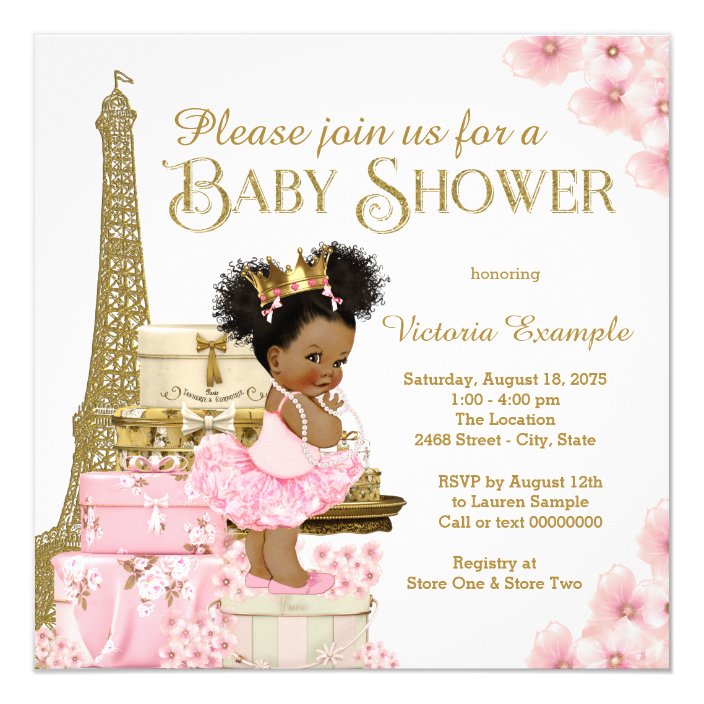 zazzle princess baby shower invitations