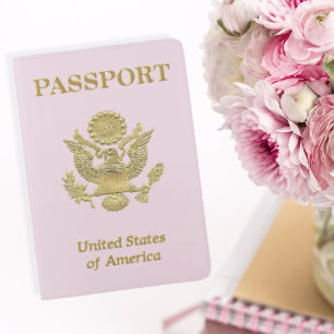 Pink & Gold Passport Holder