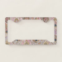 Pink Gold Peacock Feathers Sparkle