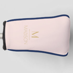 Pink & Gold Personalized Monogram   Name Golf Golf Head Cover