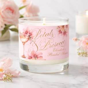 Pink Gold Petals and Prosecco Bridal Shower Scented Candle