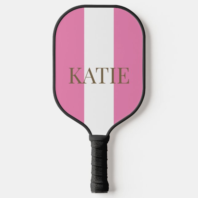 Pink Gold Pickleball Paddle (Front)