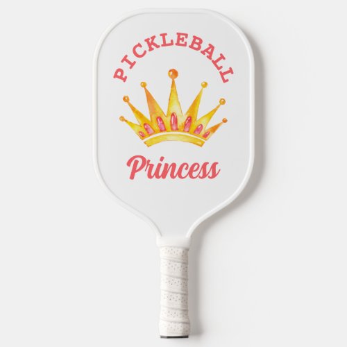 Pink Gold Pickleball Princess Crown Pickleball Paddle