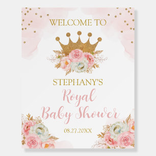 Pink & Gold Princess Baby Shower Foam Board