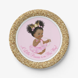 African American Baby Shower Plates Zazzle