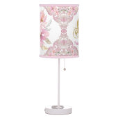 Pink Gold Princess Carriage Table Lamp (Left)