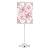 Pink Gold Princess Carriage Table Lamp (Back)