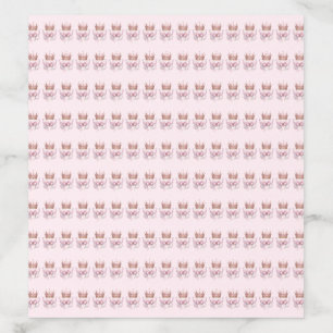 Pink Gold Princess Crown Butterfly Envelope Liner