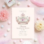 Pink Gold Princess Crown Fairytale Birthday Party Invitation<br><div class="desc">Pink Purple Teal Princess Crown Fairytale Birthday Party Invitation - perfect for celebrating your little princess!</div>