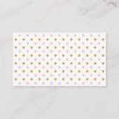 Pink Gold Princess Diaper Raffle Tickets Enclosure Card (Back)