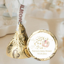 Pink Gold Pumpkin Fall Baby Shower Hershey®'s Kisses®