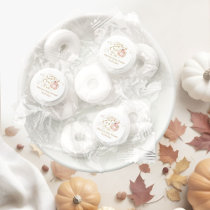 Pink Gold Pumpkin Fall Baby Shower  Life Saver® Mints