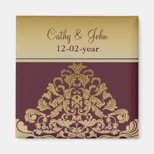 pink gold Save the date magnet