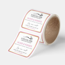 Pink Gold Scented Candle Small Business Square Sticker