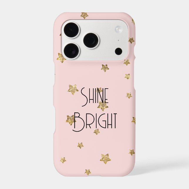 Pink Gold Stars Iphone Case (Back)