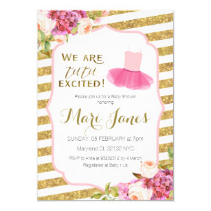 Tutu And Tiara Baby Shower Invitations 6