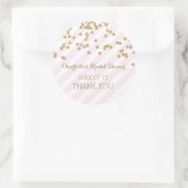 Pink Gold Stripes Bridal Shower Favor Tags (Bag)