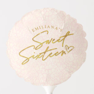 Pink & Gold Sweet 16 Party Photo Balloon