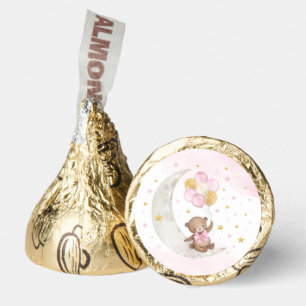 Pink Gold Teddy Bear Balloons Moon Stars Party Hershey®'s Kisses®