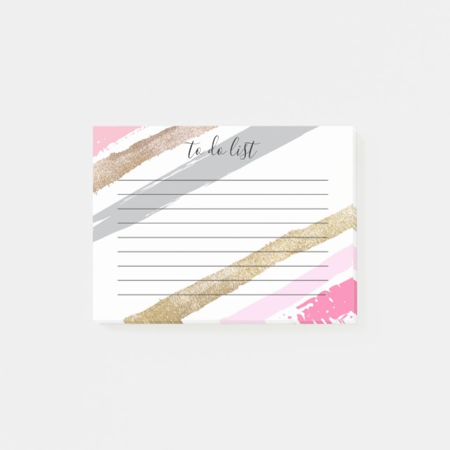 Pink & Gold To Do List Post-It Notes (Front)