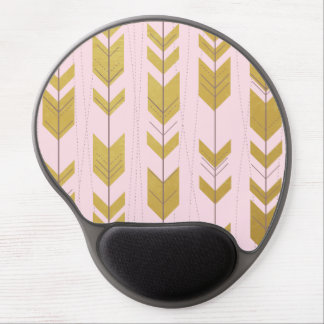 Pink Gold Tribal Arrows Gel Mousepad