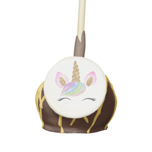 Pink  Gold Unicorn Magical Girl Birthday Party Cake Pops