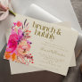 Pink Gold Watercolor Floral Bridal Shower Brunch  Invitation