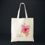 Pink Gold Watercolor Floral Elegant Bat Mitzvah Tote Bag<br><div class="desc">Pink Gold Watercolor Floral Elegant Bat Mitzvah Tote Bag</div>