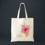 Pink Gold Watercolor Floral Elegant Bat Mitzvah Tote Bag<br><div class="desc">Pink Gold Watercolor Floral Elegant Bat Mitzvah Tote Bag</div>