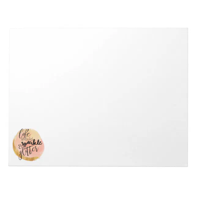 Pink & Gold Watercolor Polka Dot Weekly Notepad | Zazzle