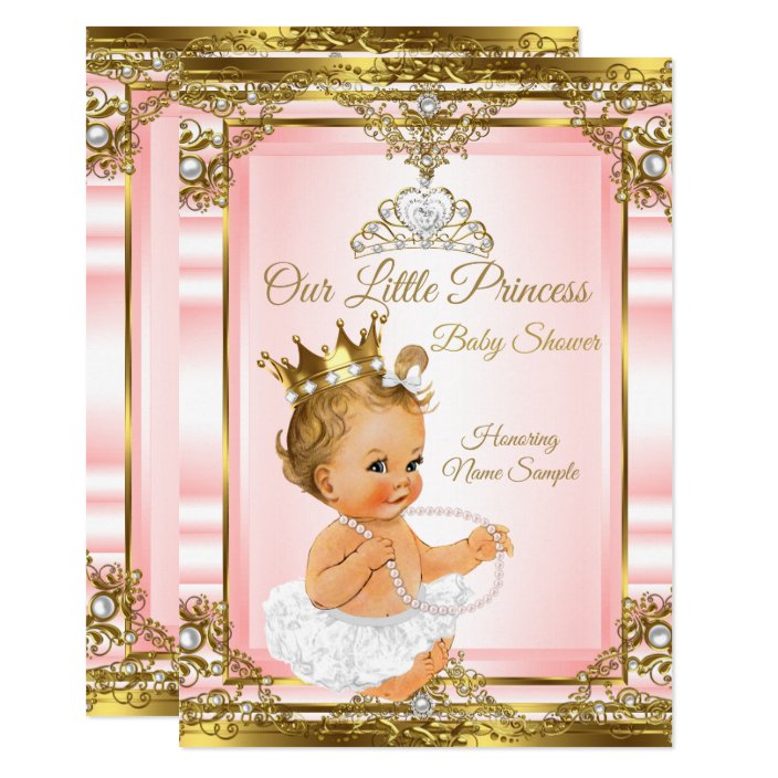 pink gold princess baby shower