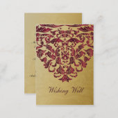 pink gold wishing well cards (Front/Back)