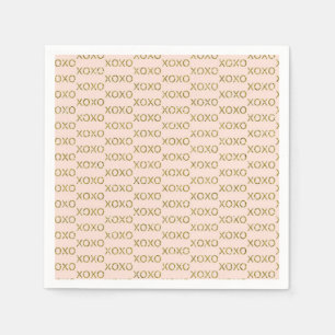 Pink & Gold xoxo Valentine's Party Napkins