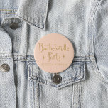 Pink Golden Bachelorette Party  Button<br><div class="desc">Pink Golden Bachelorette Party button (Edit)</div>