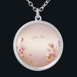 Pink Golden Leaves Floral Necklace<br><div class="desc">Beautiful Pink Golden Leaves Floral Necklace</div>