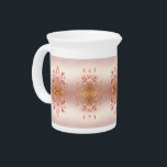 Pink Golden Leaves Floral Porcelain Pitcher<br><div class="desc">Beautiful Pink Golden Leaves Floral Porcelain Pitcher</div>